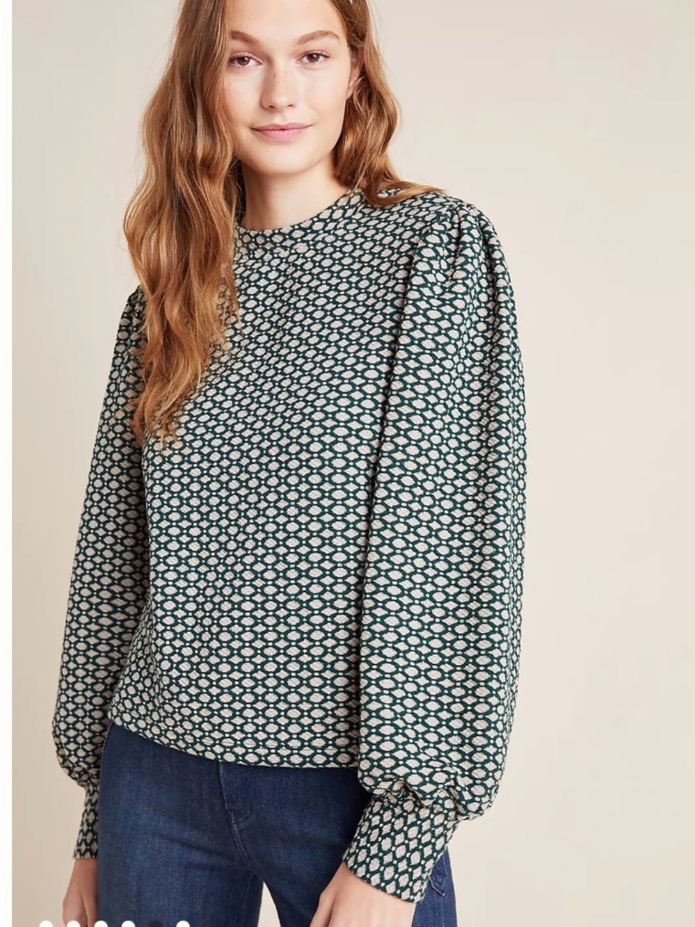 Anthropologie Shannon Balloon-Sleeved Top size XL